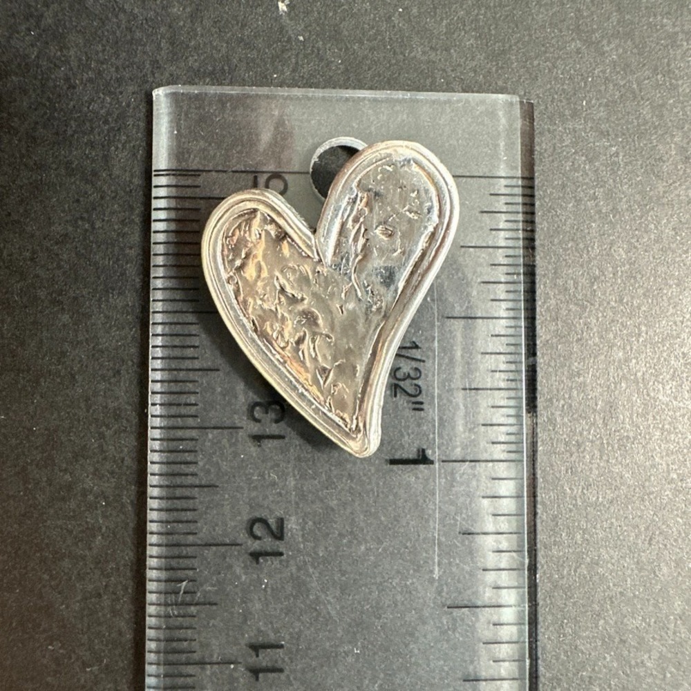 Wavy Heart Silver Charm Pendant Custom Made Jewelry #12 - Picture 6 of 7